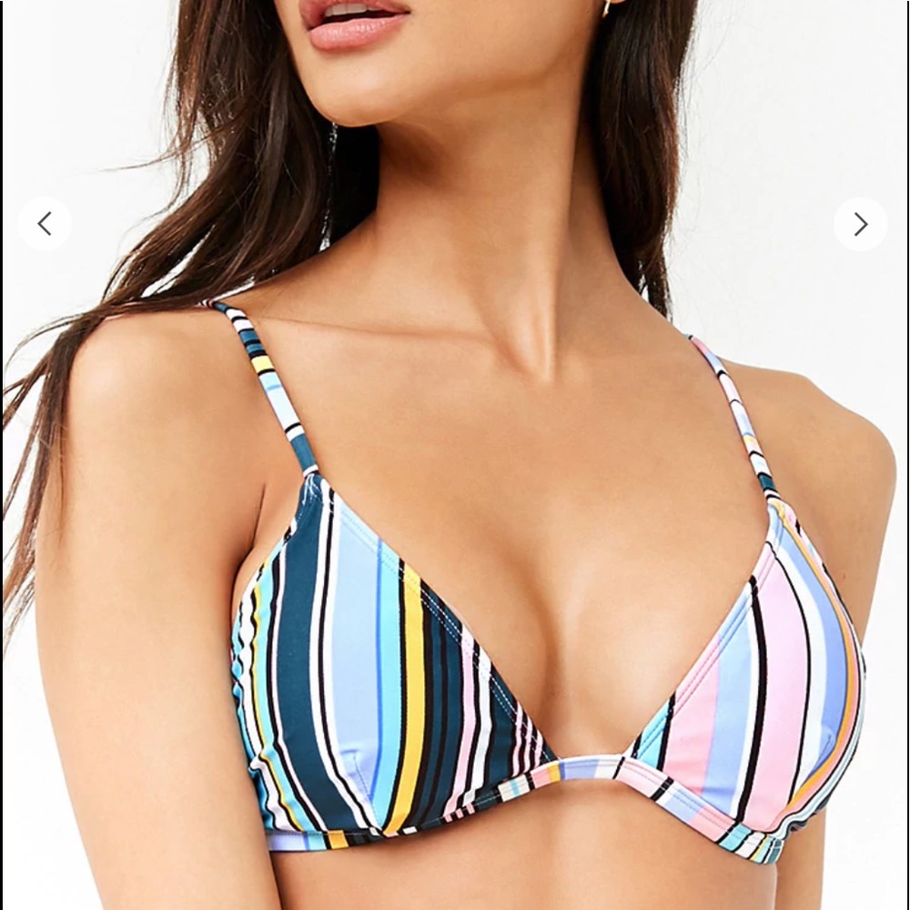 forever 21 striped bikini top
